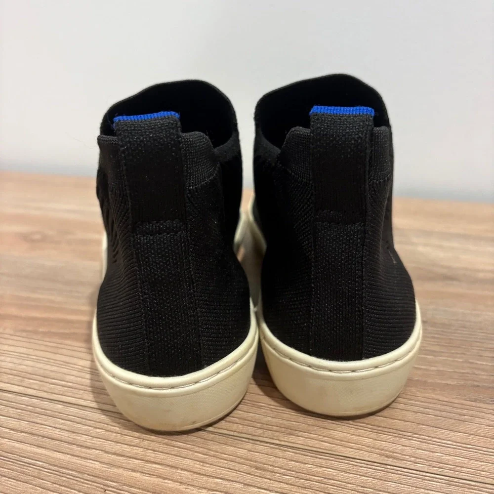 Rothy's The Chelsea Knit Slip On Sneaker Womens Black Size 7.5 Sustainable